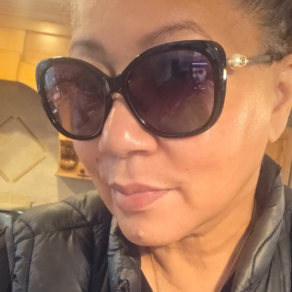 CHANEL Black and Purple Sunglasses. STYLE #5339